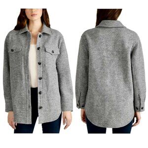 NWT Pajar 100% Merino Wool Grey Relaxed Fit Shacket / Shirt Jacket Sz M